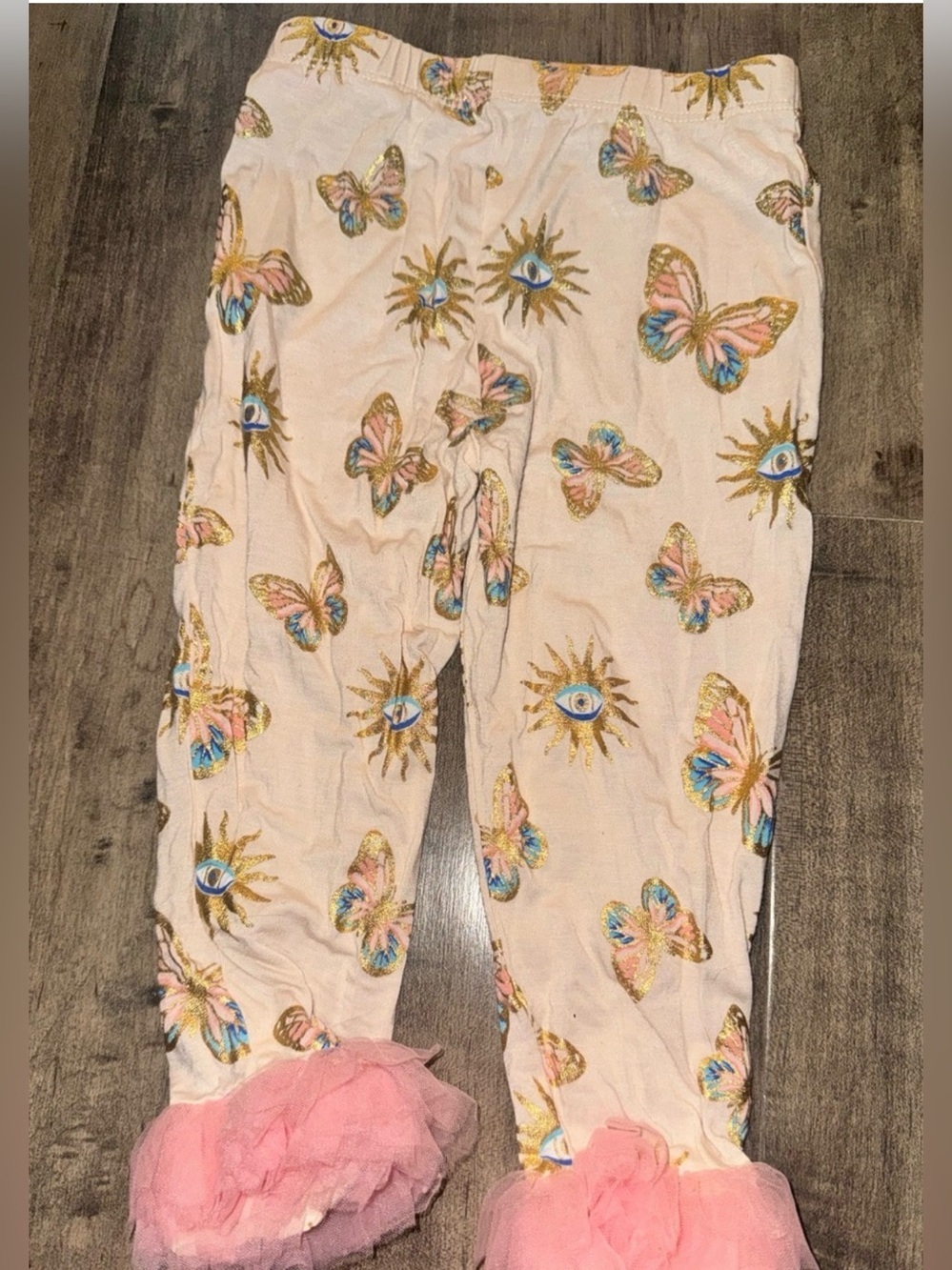 Posh Peanut Pandora Butterfly Evil Eye Tulle Ruffle Leggings Retired 18-24M